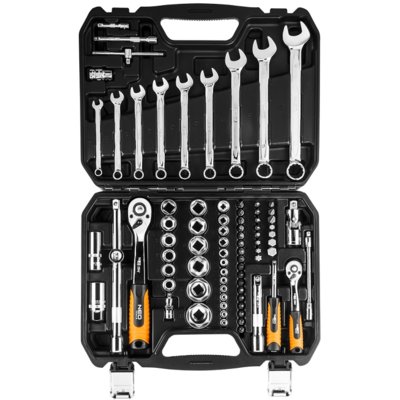 NEO-TOOLS Zestaw zestaw nasadek 1/2" i 1/4" 82 elementy 08 672 (08-672)