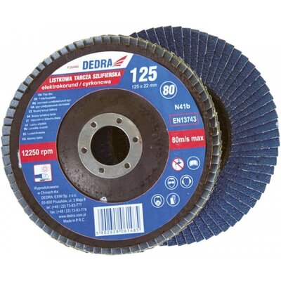 Dedra Tarcza listkowa do szlifowania granulacja 80 F26080 1601do1700-19-uniw