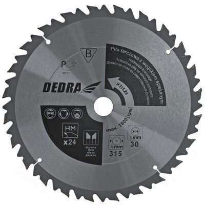Dedra Piła tarczowa z płytkami HM, ogranicznik posuwu 500x36x30 HL50036