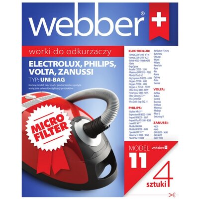 Webber Worek do odkurzacza WEBBER 11 (4 sztuki)