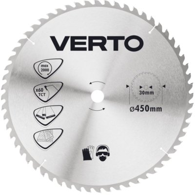 Verto Piła tarczowa 450x30mm 60Z 61H150