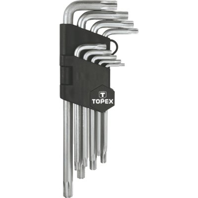 Topex Klucze imbus torx z otworem 35D961 długie 9 szt.