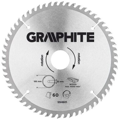 Graphite Tarcza do cięcia 55H601 185 x 30 mm do pilarki widiowa