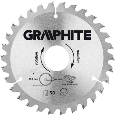 Graphite Tarcza do cięcia 55H602 130 x 30 mm do pilarki widiowa