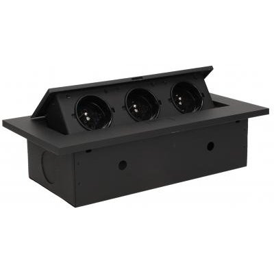 Orno Gniazda wpuszczane w blat 3x230VAC czarne OR-AE-1335/B