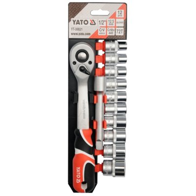 YATO Komplet kluczy 1/2" 12 elem 38821 YT-38821