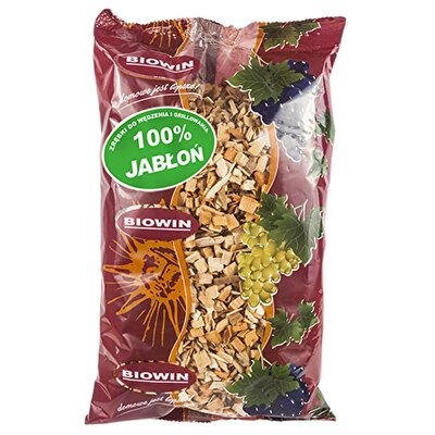 BIOWIN Zrębki do wędzenia i grillowania 100% Jabłoń 450g)