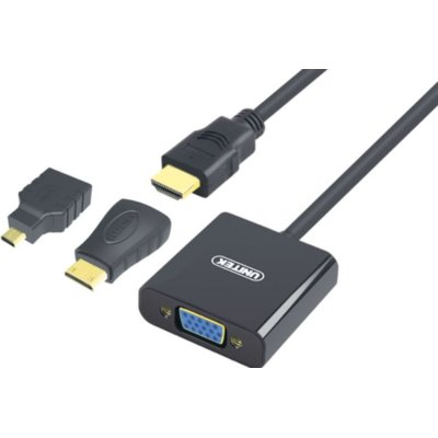 Unitek Konwerter mini/micro HDMI na VGA + audio, Y-6355 Y-6355