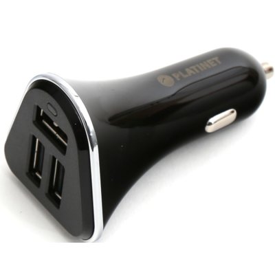 Platinet Ładowarka CAR CHARGER 3xUSB 5,2A czarna 43721