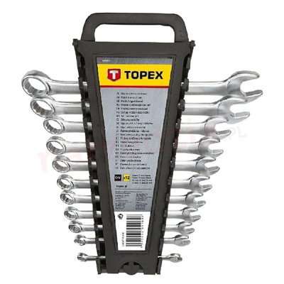 Topex Klucze płasko - oczkowy 35D757 (6-22 mm) 12 szt.
