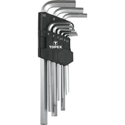 Topex Klucze imbus hex sześciokątne długie 35D956 (1.5-10 mm) komplet 9 szt.