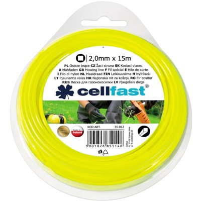 cellfast Żyłka tnąca Kwadrat 2.0 mm x 15 m