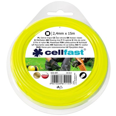 cellfast Żyłka tnąca Kwadrat 2.4 mm x 15 m