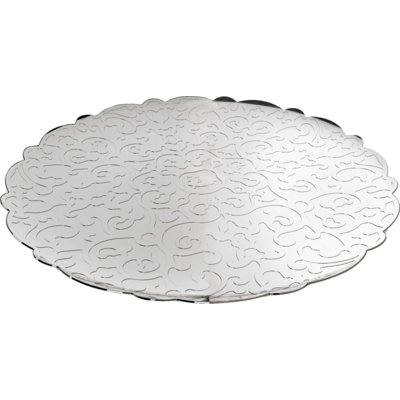 Alessi DRESSED Taca okrągła ze stali nierdzewnej z reliefem MW07