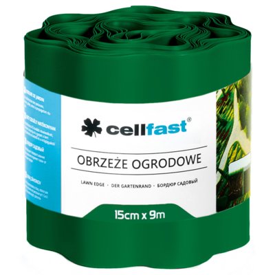 CELLFAST Obrzeże ogrodowe faliste 15cm x 9m ciemnozielone AP_219154