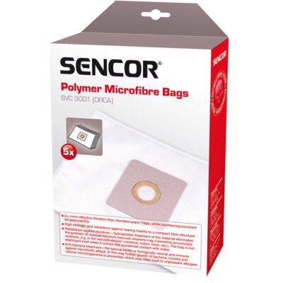 Sencor Worki do odkurzaczy SVC3001 5 szt. + filtr