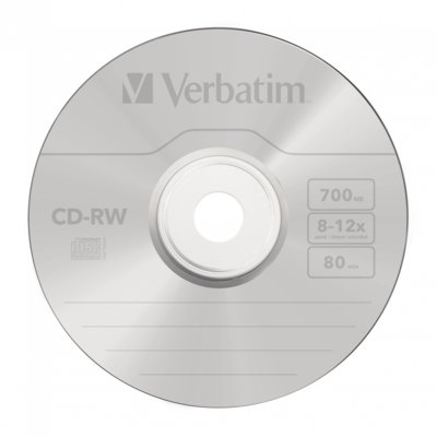 Verbatim Płyty CD-RW 700MB 12x (cake 10 szt.) 43480