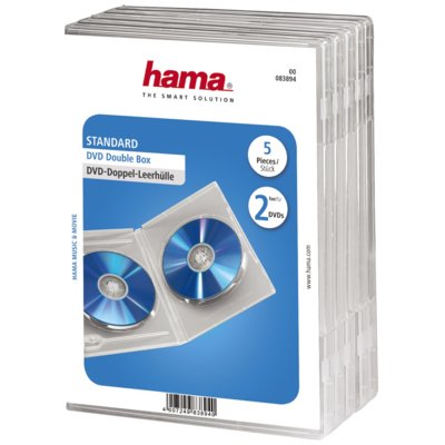 Hama DVD DOUBLE-Pudełko PRZEZROCZYSTE.5P. 83894
