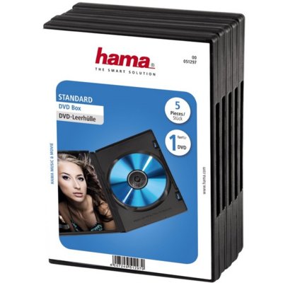 Hama PUDELKO DVD CZARNE -5PAK 51297