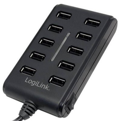 LogiLink 10 HUB USB2.0 z włącznikiem ON/OFF [UA0125