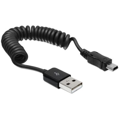 Delock Kabel USB AM-USB Mini Spirala 20-60cm AKDEKKU0001