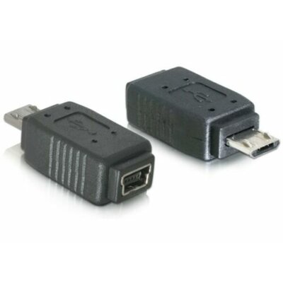Delock Adapter USB mini f- USB mikro m +nikiel (65063)