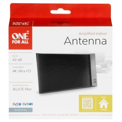 One For All One For All Antena wewnetrzna PFA wzmocnienie 42db kolor czarny SV9335