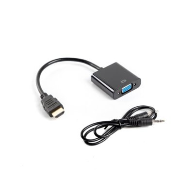 Lanberg Adapter HDMI-A M) > VGA F) + audio na kablu (AD-0017-BK)