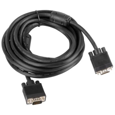 LANBERG LANBERG Kabel VGA Ferryt 5M M/M Ekran czarny (CA-VGAC-10CC-0050-B)