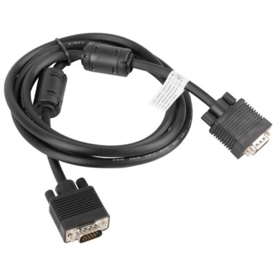 LANBERG LANBERG Kabel VGA Ferryt 1.8M M/M Ekran czarny (CA-VGAC-10CC-0018-B)