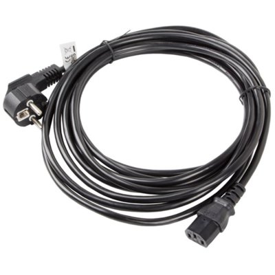 LANBERG LANBERG Kabel zasilający CEE 7/7 IEC 320 C13 VDE 5M czarny (CA-C13C-11CC-0050-BK)