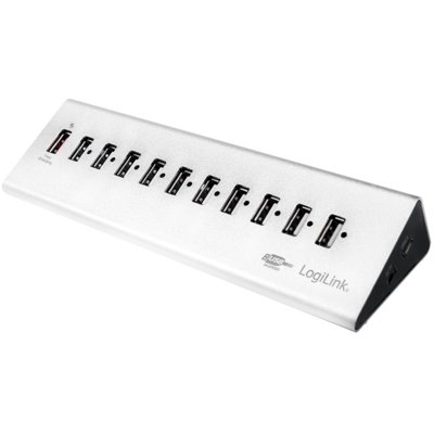 LogiLink Hub biurkowy 10xUSB 2.0 z zasilaczem (UA0226)