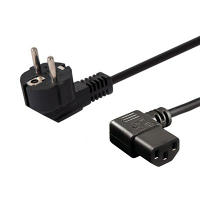 Elmak SAVIO CL-116 Kabel zasilający Schuko męski kątowy IEC C13 kątowy 1,8m