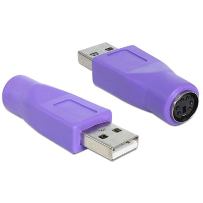 Delock ADAPTER USB->PS/2 FIOLETOWY (AIDEKA000000050)