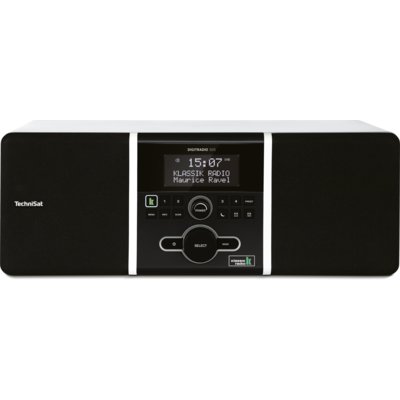 TechniSat DigitRadio 305 Klassik Edition (DAB + cyfrowy, radio FM, drewniana obudowa Bass Reflex, 2 X 5 Watt, Favorit pamięci, AUX-IN, budzik, Sleep Timer) biały