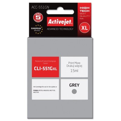 ActiveJet Tusz do drukarki Canon zamiennik CLI-551G grey