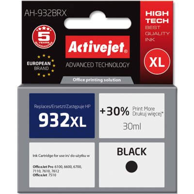 1x Tusz ActiveJet Do HP 932XL 30ml Black