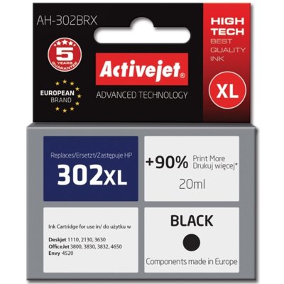 ActiveJet Wkład atramentowy AH-302BRX Zamiennik HP 302XL F6U68AE) AH-302BRX Zamiennik HP 302XL F6U68AE) (AH-302BRX Zamiennik HP 302XL (F6U68AE))