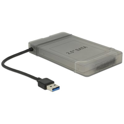 Delock Kabel adapter USB 3.0 A(M) - SATA-III 22-pin (F) 6GB/s + obudowa ochronna 62742