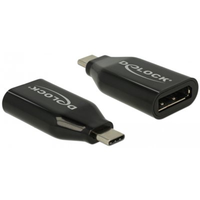 Delock 62977 cable gender changer USB Type-C Displayport Czarny, Adapter