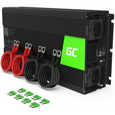 Green Cell Przetwornica samochodowa Green Cell 12V do 230V 2000W/4000W Czysta sinusoida INV11