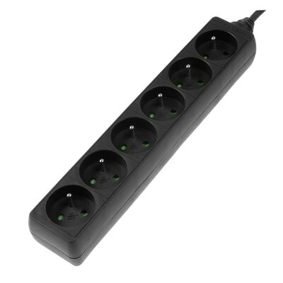 Listwa zasilająca HAMA Standard 6gn, 1.5m czarny