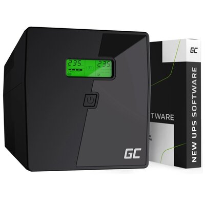 UPS Green Cell Zasilacz awaryjny UPS Green Cell Microsine z wyświetlaczem LCD 1000VA UPS08