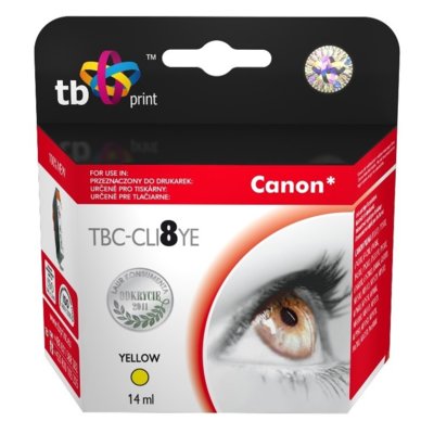 Zdjęcia - Wkład drukujący Activejet Tusz TB PRINT do Canon CLI-8YE Żółty 14 ml TBC-CLI8YE 