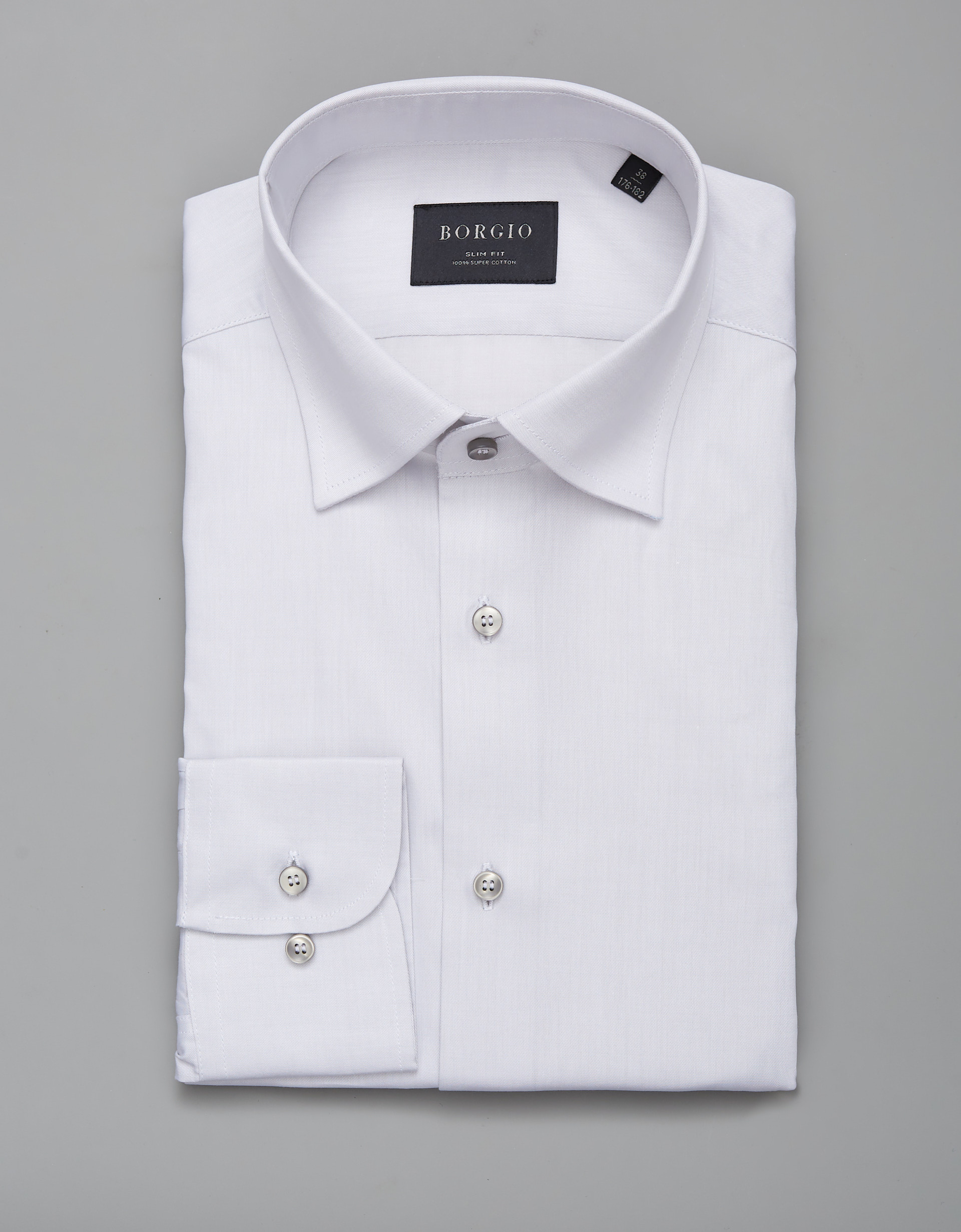 koszula męska fasano długi rękaw szary slim fit 00262