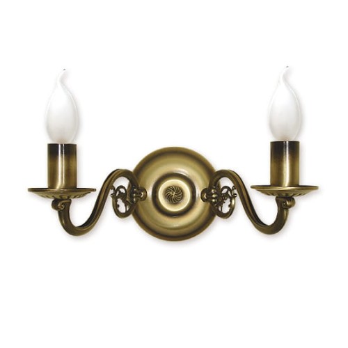 Lemir Świecznik Kinkiet 2 - punktowy - Patyna 381/K2 426 / 381/K2