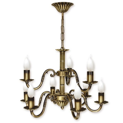 Lemir Prima Żyrandol 9 - punktowy - Patyna O1007/W9 426 / O1007/W9