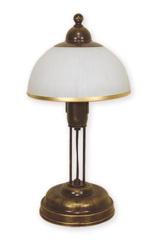 Lemir Flex lampka stołowa 1 pł brązowy + zdobienie złotem O1488 BR 015O1488 BR