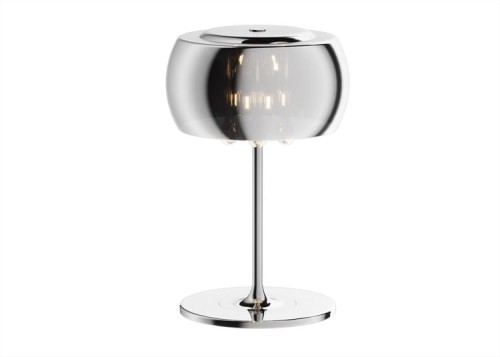 Zuma Line Stojąca LAMPA stołowa CRYSTAL T0076-03E-F4FZ szklana LAMPKA salonowa z kryształkami glamour chrom T0076-03E-F4FZ
