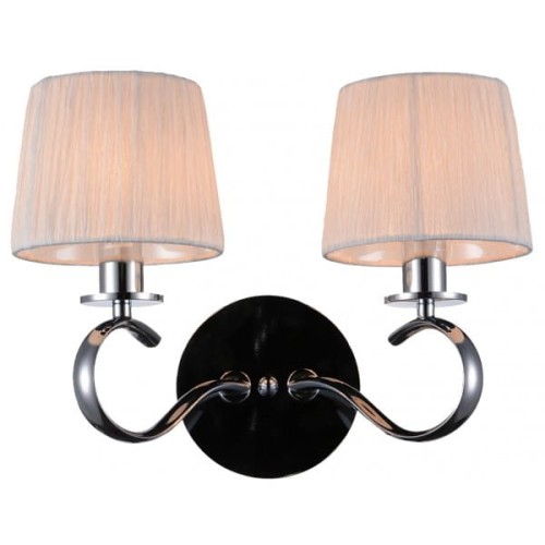 Candellux KINKIET nowoczesna LAMPA abażurowa Oprawa ścienna CLARA 22-21564 Chrom ecru
